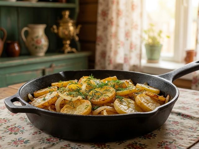 Жареная картошка с луком